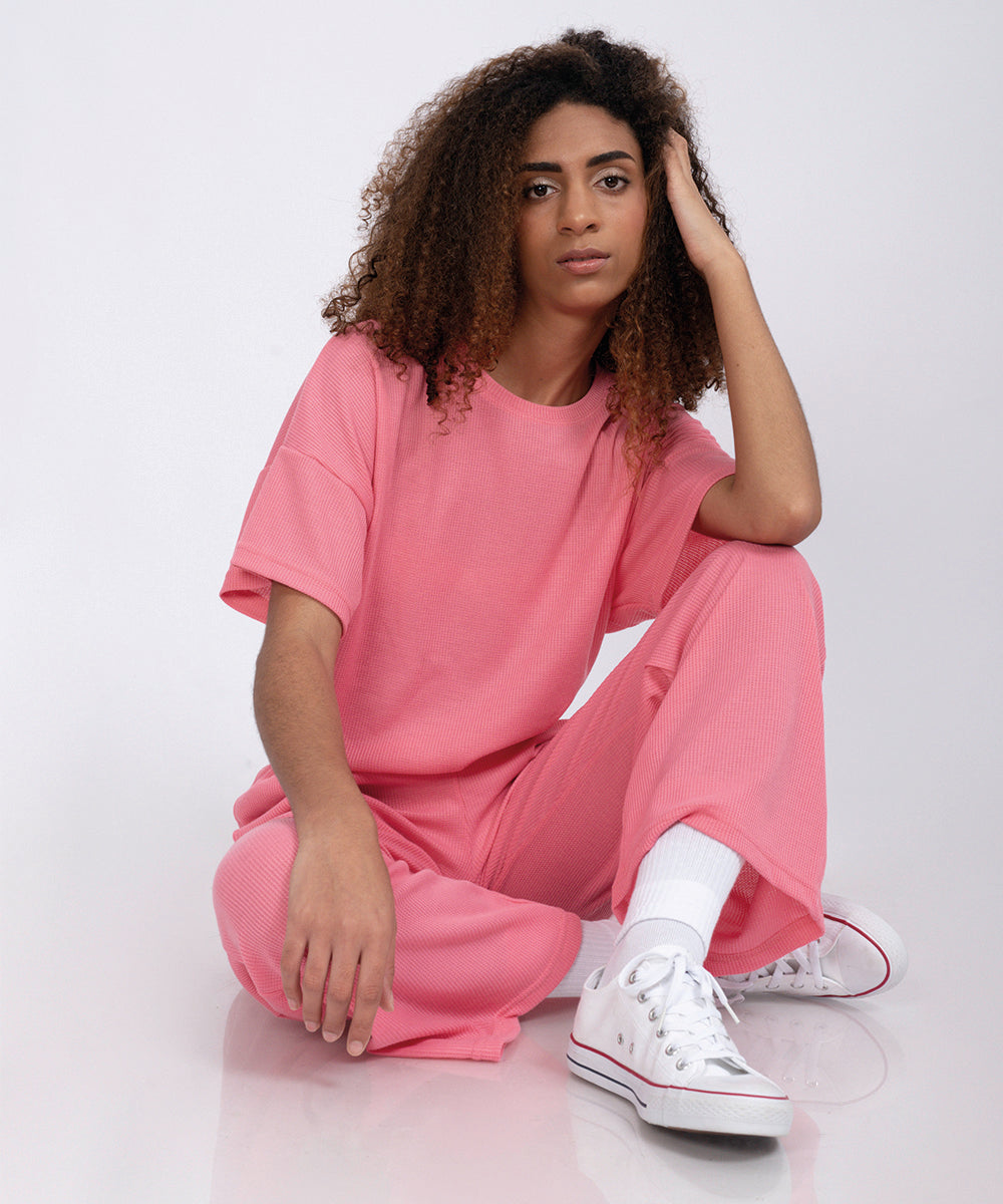 Set Chloe Rosa - Polo Oversized + Pant