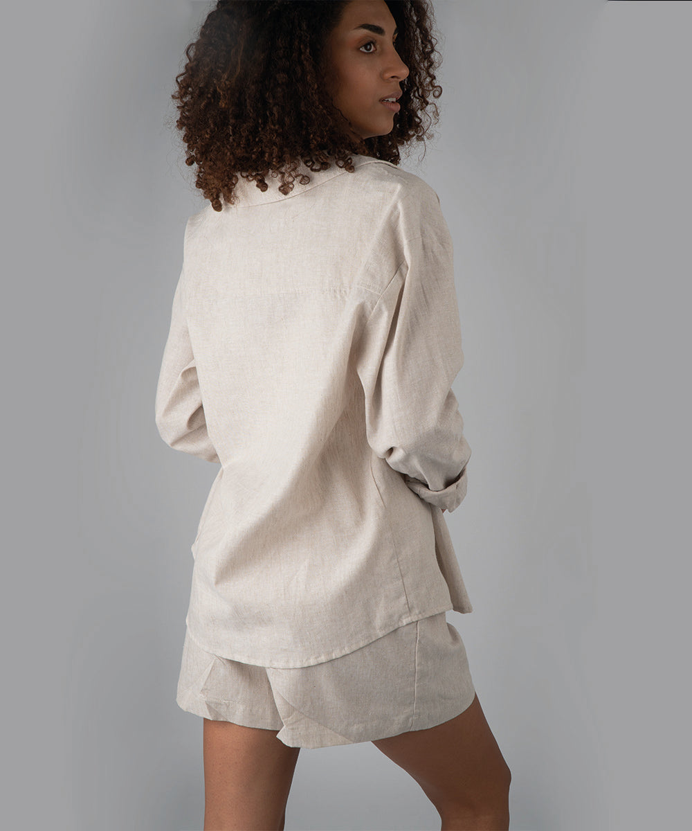 Set Andra Beige - Camisa + Short