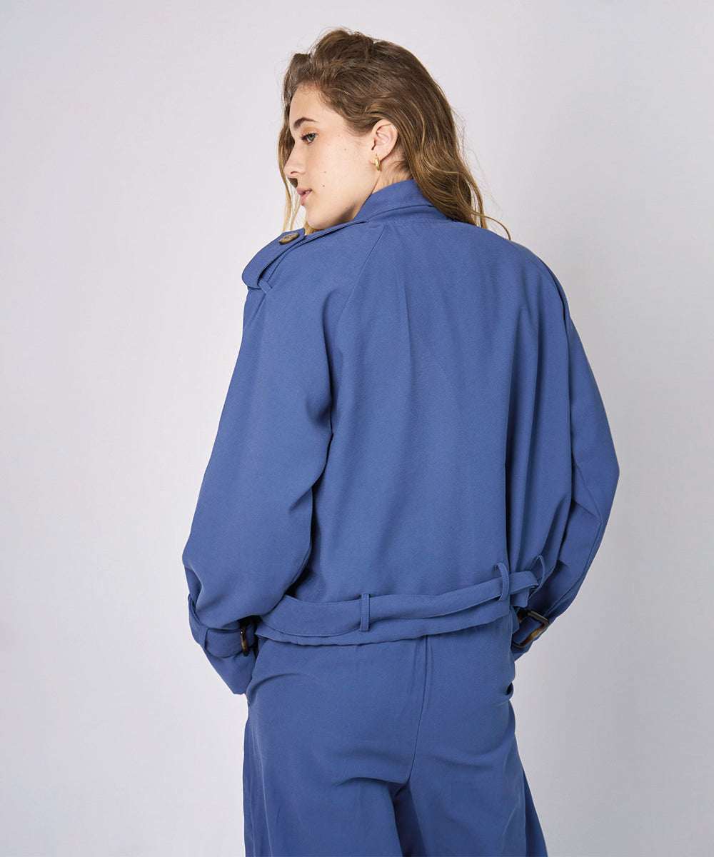 Trench Coat Nella Azul