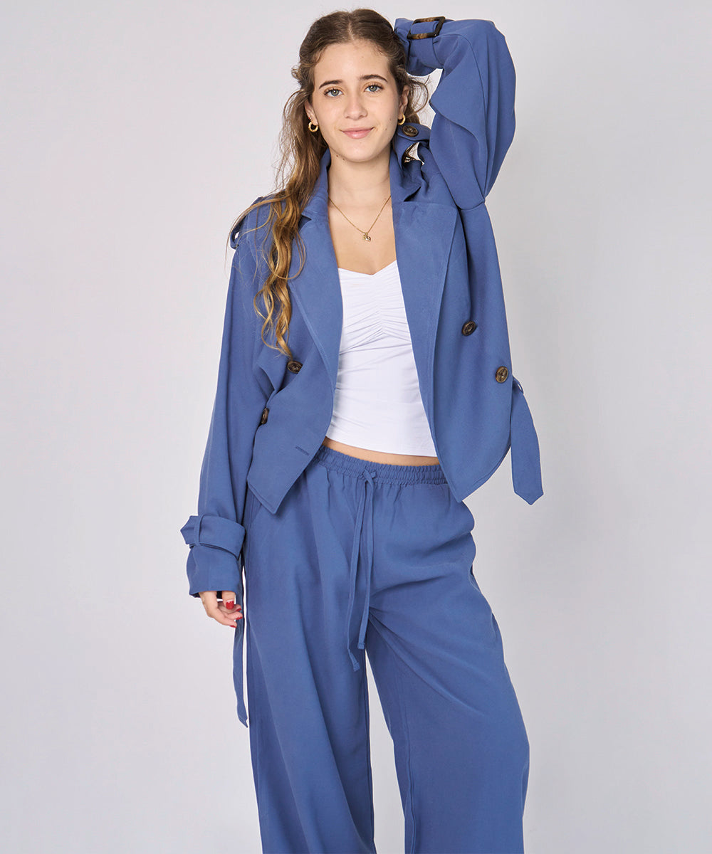 Trench Coat Nella Azul