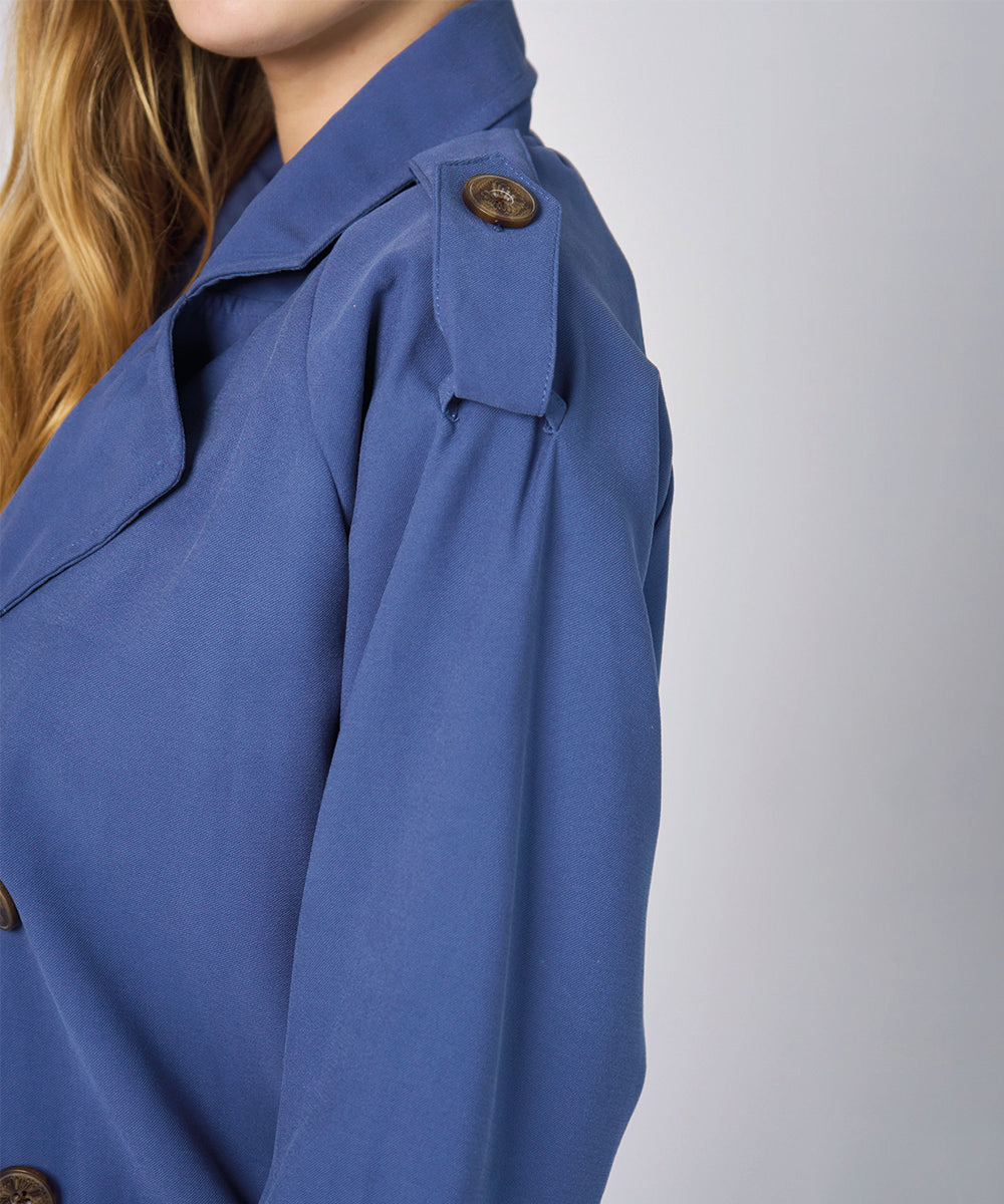 Trench Coat Nella Azul