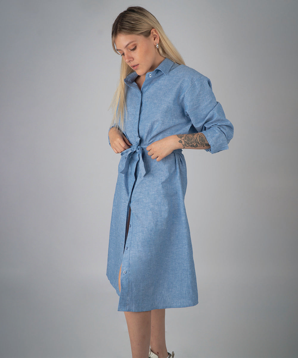 Maxi Camisa Vittoria Blue