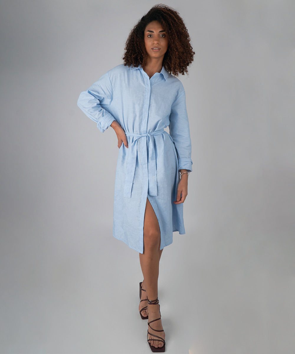 Maxi Camisa Vittoria Bleu Clair