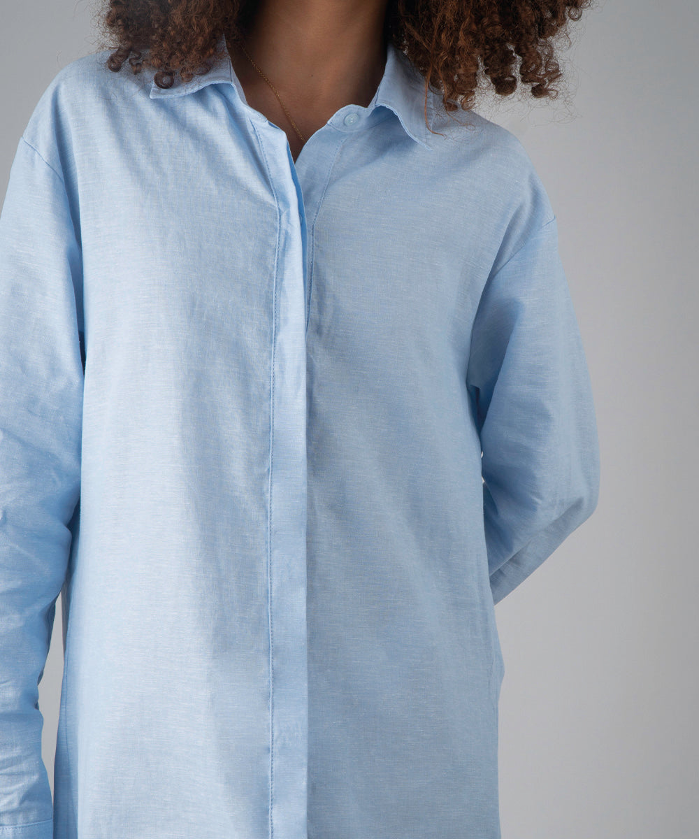 Maxi Camisa Vittoria Bleu Clair