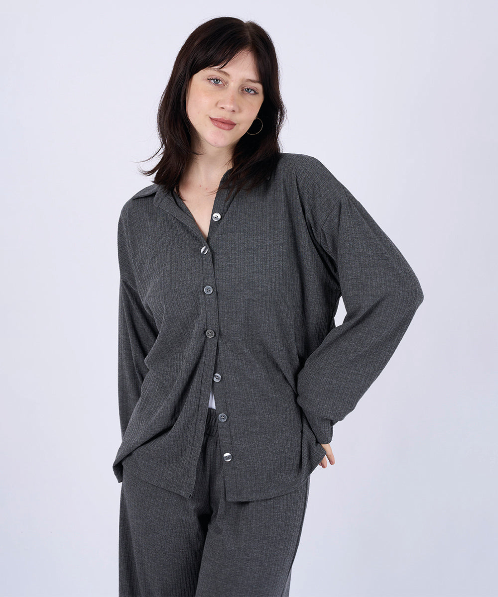 Camisa Renee Rib Gris