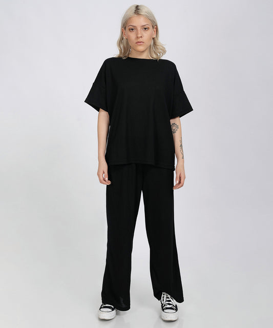 Set Chloe Negro - Polo Oversized + Pant