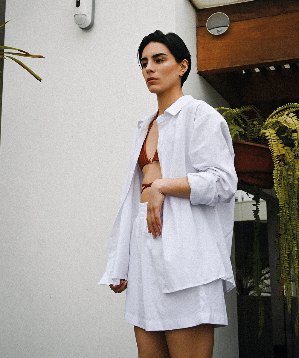 Set Andra White - Camisa + Short