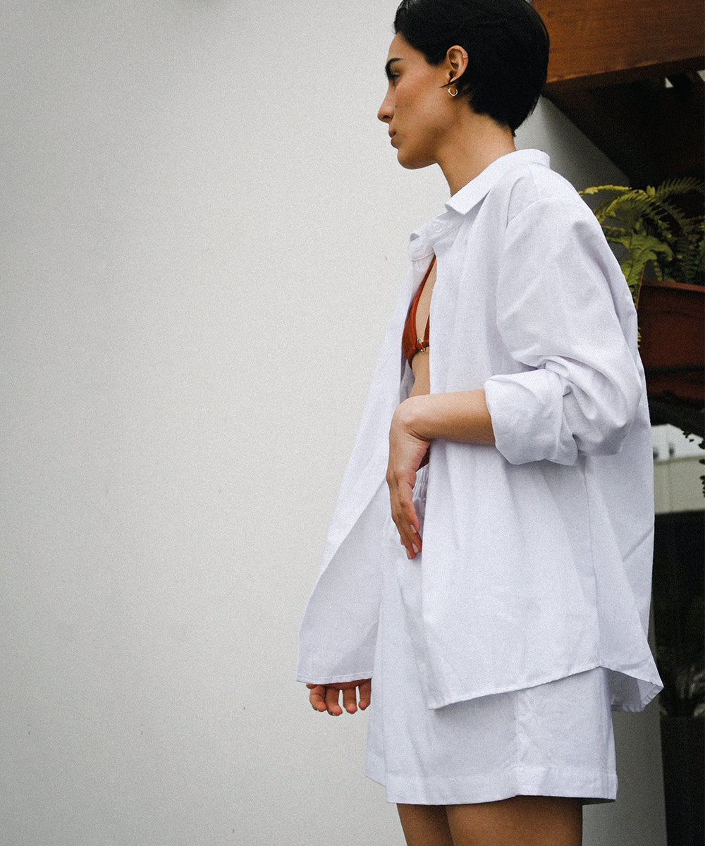 Set Andra White - Camisa + Short